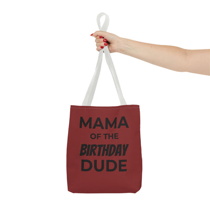 Mama of the Birthday Dude Tote Bag — Personalized 'Finally Legal' Birthday Celebration Tote