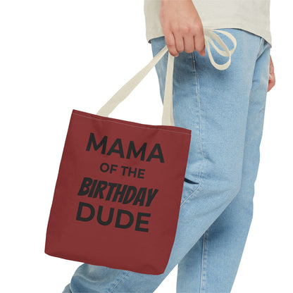 Mama of the Birthday Dude Tote Bag — Personalized 'Finally Legal' Birthday Celebration Tote