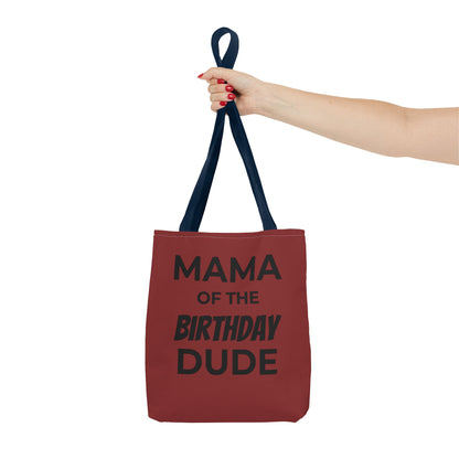 Mama of the Birthday Dude Tote Bag — Personalized 'Finally Legal' Birthday Celebration Tote