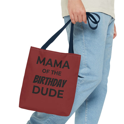 Mama of the Birthday Dude Tote Bag — Personalized 'Finally Legal' Birthday Celebration Tote