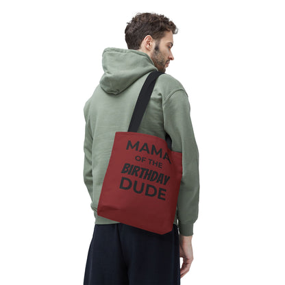 Mama of the Birthday Dude Tote Bag — Personalized 'Finally Legal' Birthday Celebration Tote