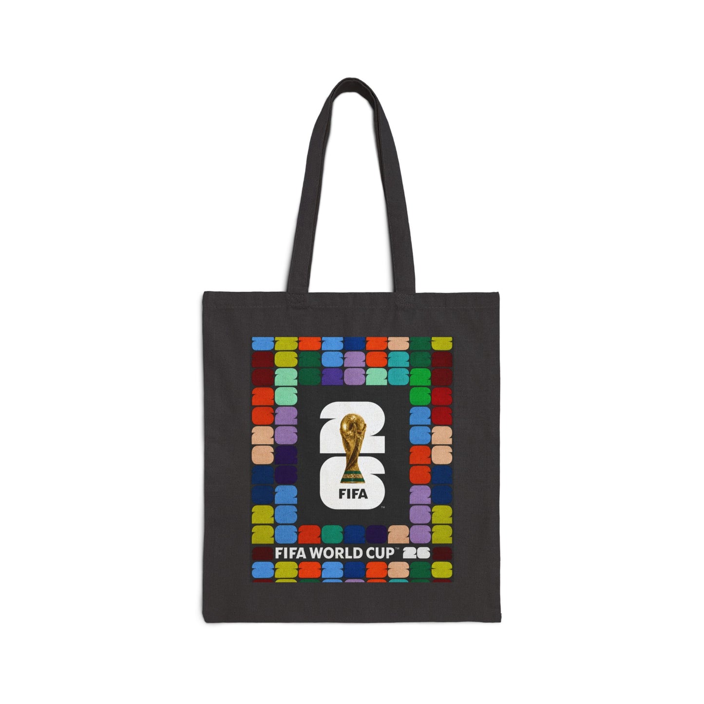 FIFA World Cup Trophy Canvas Tote Bag — Colorblock Soccer Fan Tote