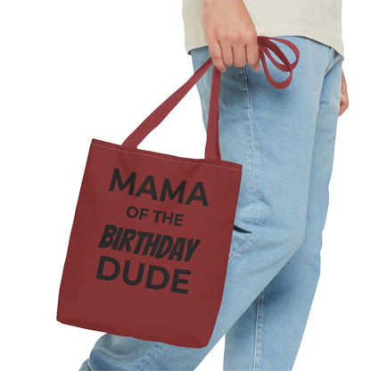 Mama of the Birthday Dude Tote Bag — Personalized 'Finally Legal' Birthday Celebration Tote