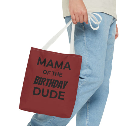 Mama of the Birthday Dude Tote Bag — Personalized 'Finally Legal' Birthday Celebration Tote