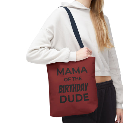 Mama of the Birthday Dude Tote Bag — Personalized 'Finally Legal' Birthday Celebration Tote